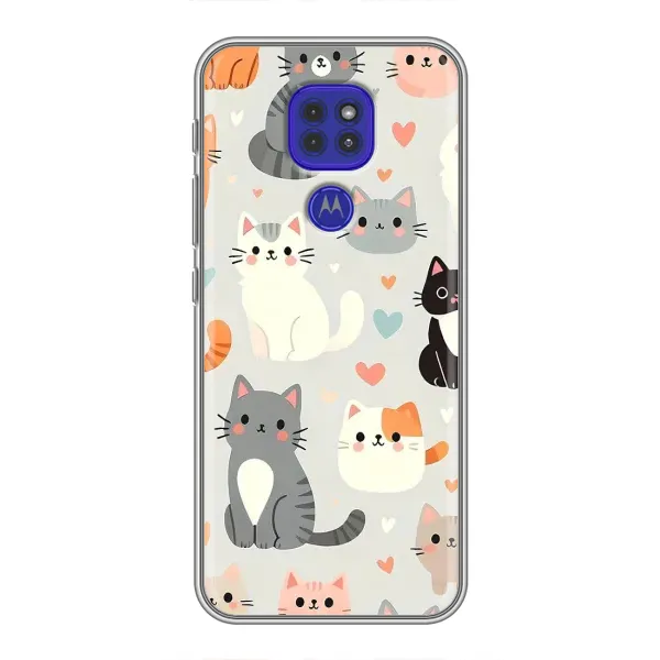 Чохол з принтом «Колаж котів» для Motorola MOTO G9 Play
