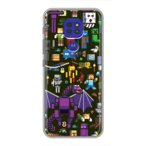 Чехол Майнкрафт на Motorola MOTO G9 Play (AlphaPrint) Minecraft (Коллаж Майнкрафт)