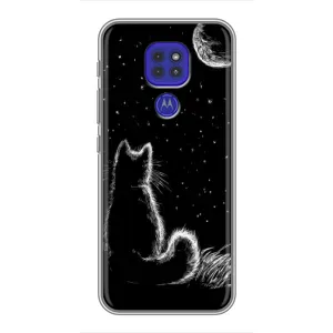 Чохол з принтом для Motorola MOTO G9 Play (AlphaPrint) Модні коти