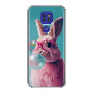 Чохол з принтом «Кролик в окулярах» для Motorola MOTO G9 Play