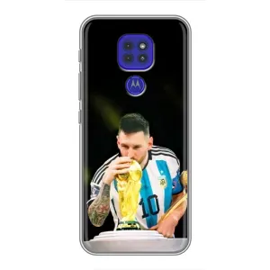 Чохли для Motorola MOTO G9 Play (Leo чемпіон) (AlphaPrint) (Кубок Мессі)