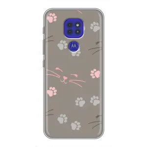 Чохол з малюнком кіт на Motorola MOTO G9 Play (Лапи і вуса)
