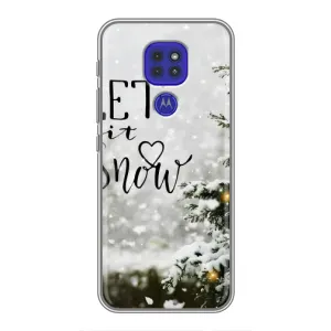 Чехол с принтом «Let it snow» для Motorola MOTO G9 Play