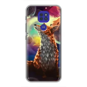 Чохли з картинкою Лисичка для Motorola MOTO G9 Play (VPrint) (Лисичка в космосі)
