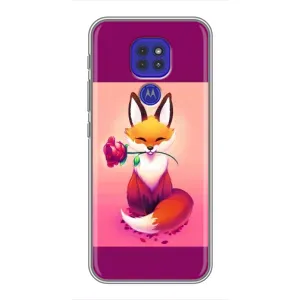 Чохли з картинкою Лисичка для Motorola MOTO G9 Play (VPrint) (Лиса з трояндою)