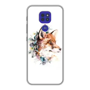 Чохли з картинкою Лисичка для Motorola MOTO G9 Play (VPrint) (Лиса в квітах)
