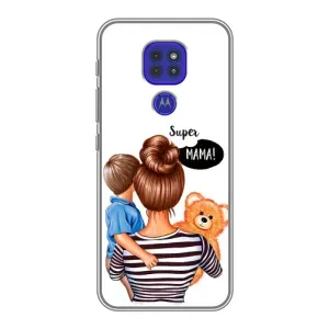 Чехол с принтом «Мама с сыном» для Motorola MOTO G9 Play