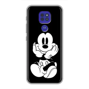 Міккі Маус чохол для Motorola MOTO G9 Play (AlphaPrint - Мультяшні) (Маус на чорному)