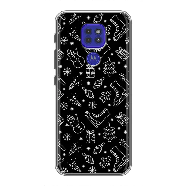 Чехол с принтом «Новогодний фон» для Motorola MOTO G9 Play