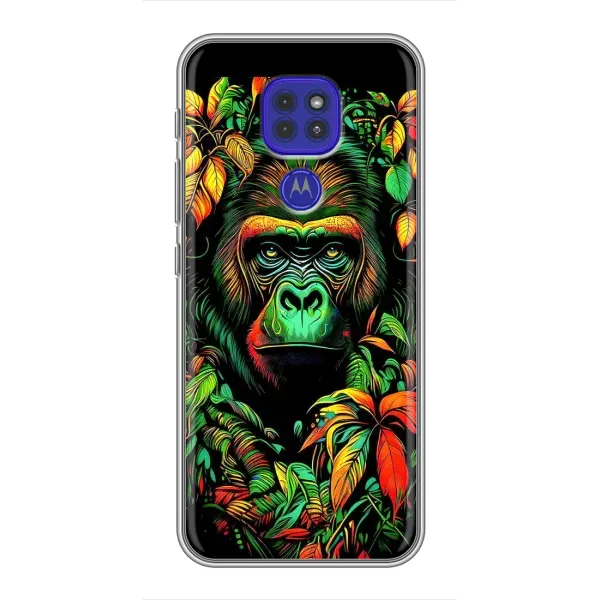 Чохол з принтом «Мавпа в квітах» для Motorola MOTO G9 Play