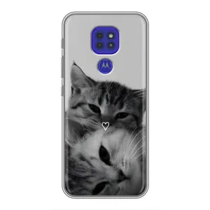 Чохол з малюнком кіт на Motorola MOTO G9 Play (Пара котів)