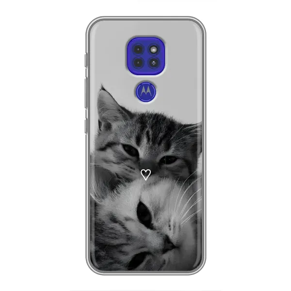 Чохол з принтом «Пара котів» для Motorola MOTO G9 Play