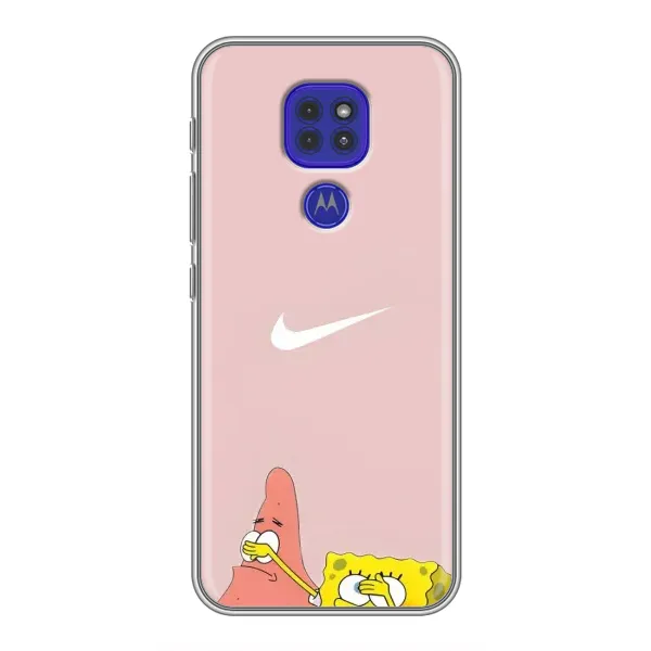 Чехол с принтом «Патрик и Губка» для Motorola MOTO G9 Play