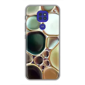 Мраморний чехол на Motorola MOTO G9 Play (VPrint) (Радужний Мрамор)