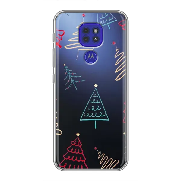 Чохол з принтом «Різдвяні ялинки» для Motorola MOTO G9 Play