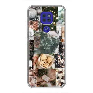 Чехол с принтом «Рождественский коллаж» для Motorola MOTO G9 Play