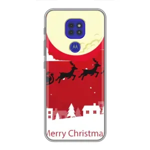 Різдвяні Чохли для Motorola MOTO G9 Play (VPrint) (Санта з оленями)
