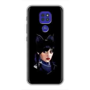 Чохли Венсдей на Motorola MOTO G9 Play Уенсдей (AlphaPrint) (серйозна Венздей)