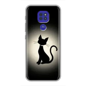 Чохол з принтом «Силует котика» для Motorola MOTO G9 Play