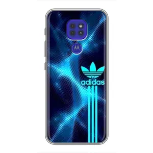 Чохли Адидас для Motorola MOTO G9 Play (AlphaPrint) (Синій Адідас)