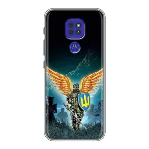 Чехлы с картинкой ЗСУ для Motorola MOTO G9 Play (AlphaPrint) (Солдат ЗСУ)
