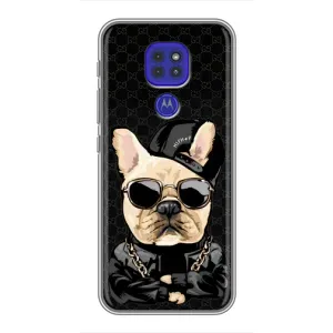Чохол з принтом «Стильна собака» для Motorola MOTO G9 Play