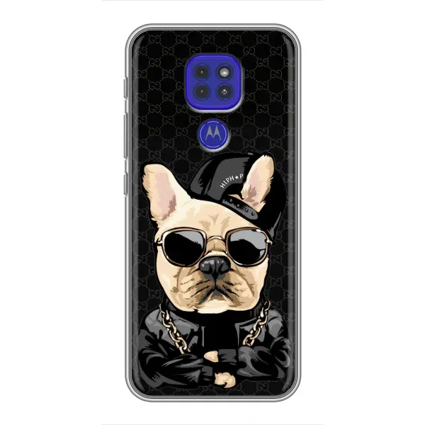 Чохол з принтом «Стильна собака» для Motorola MOTO G9 Play