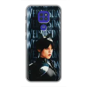 Чохли Венсдей на Motorola MOTO G9 Play Уенсдей (AlphaPrint) (Венздей кішка)