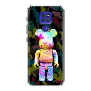 Чохол з принтом «Яскравий Bearbrick» для Motorola MOTO G9 Play