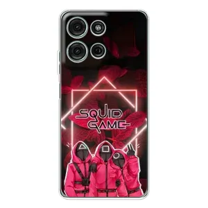 Чехол Гра в кальмара для Motorola Moto G96 5G (Охранники Игра кальмара)