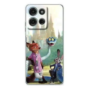 Чехол Зоотрополіс на Motorola Moto G96 5G (Герои мультфильма Зверополис)