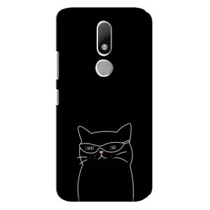 Чохол з малюнком кіт на Motorola Moto M (Байдужий кіт)