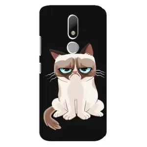 Чохол з принтом для Motorola Moto M (AlphaPrint) Модні коти (Сумний кіт)