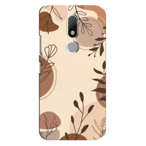 Чохол з принтом «Коричневі квіти» для Motorola Moto M