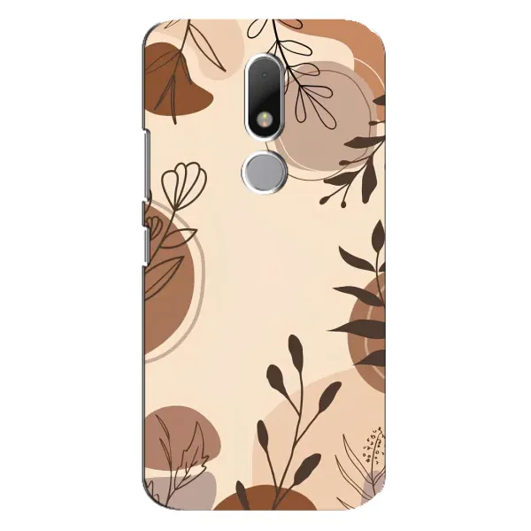 Чохол з принтом «Коричневі квіти» для Motorola Moto M