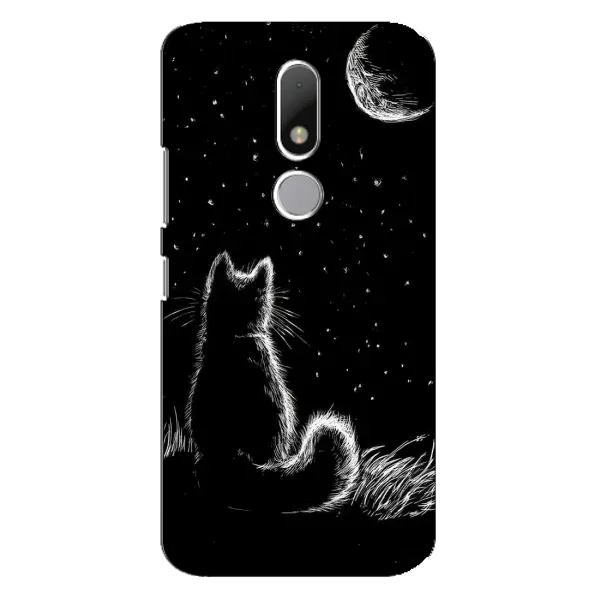 Чохол з принтом «Котик і місяць» для Motorola Moto M