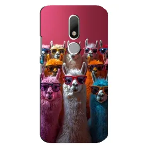 Чохол з принтом «Лами в окулярах» для Motorola Moto M