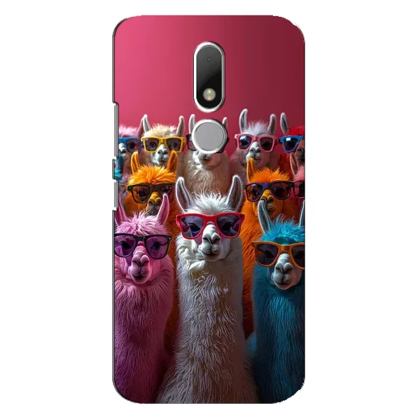 Чохол з принтом «Лами в окулярах» для Motorola Moto M