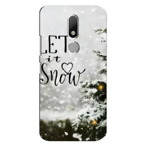 Новорічні, Святкові Чохли для Motorola Moto M - 2024 год (Let it snow)
