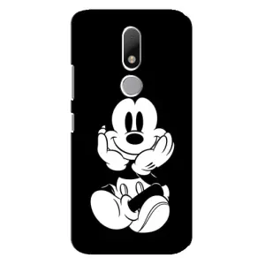 Міккі Маус чохол для Motorola Moto M (AlphaPrint - Мультяшні) (Маус на чорному)