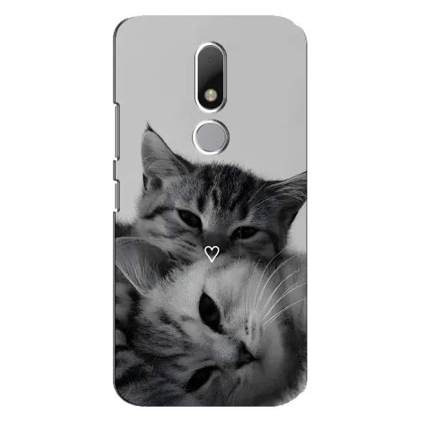 Чехол с принтом «Пара котов» для Motorola Moto M