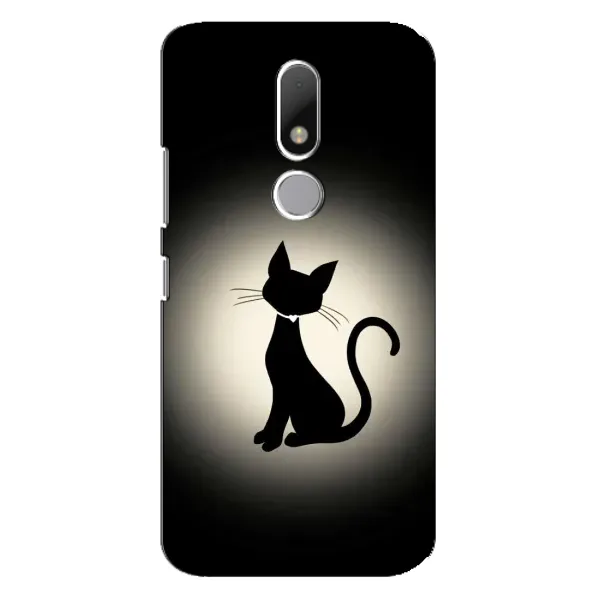 Чохол з принтом «Силует котика» для Motorola Moto M