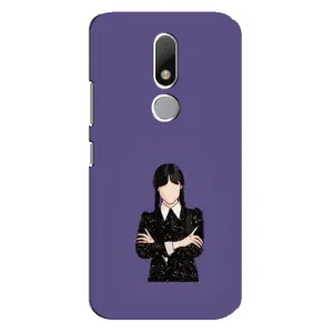 Чохли Венсдей на Motorola Moto M Уенсдей (AlphaPrint) (Венздей у чорному)