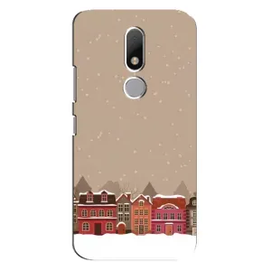 Новорічні, Святкові Чохли для Motorola Moto M - 2024 год (Зимове місто)