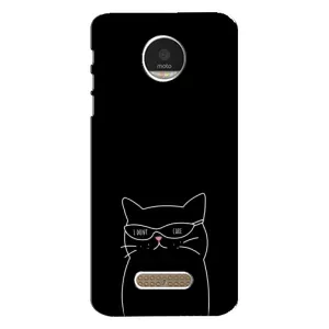 Чохол з малюнком кіт на Motorola MOTO Z Play (Байдужий кіт)