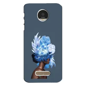 Чехлы (ART) Цветы на Motorola MOTO Z Play (VPrint) (Квіти на голові)
