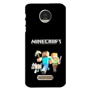 Чохол Майнкрафт на Motorola MOTO Z Play (AlphaPrint) Minecraft (герої Minecraft)