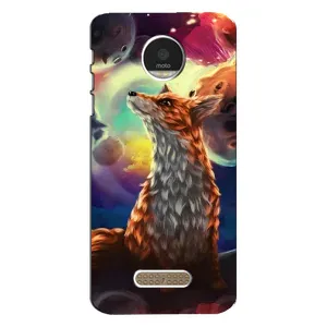Чохли з картинкою Лисичка для Motorola MOTO Z Play (VPrint) (Лисичка в космосі)