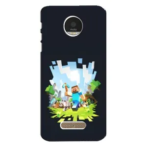 Чохол Майнкрафт на Motorola MOTO Z Play (AlphaPrint) Minecraft (персонажі Minecraft)