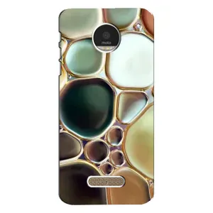 Мраморний чехол на Motorola MOTO Z Play (VPrint) (Радужний Мрамор)